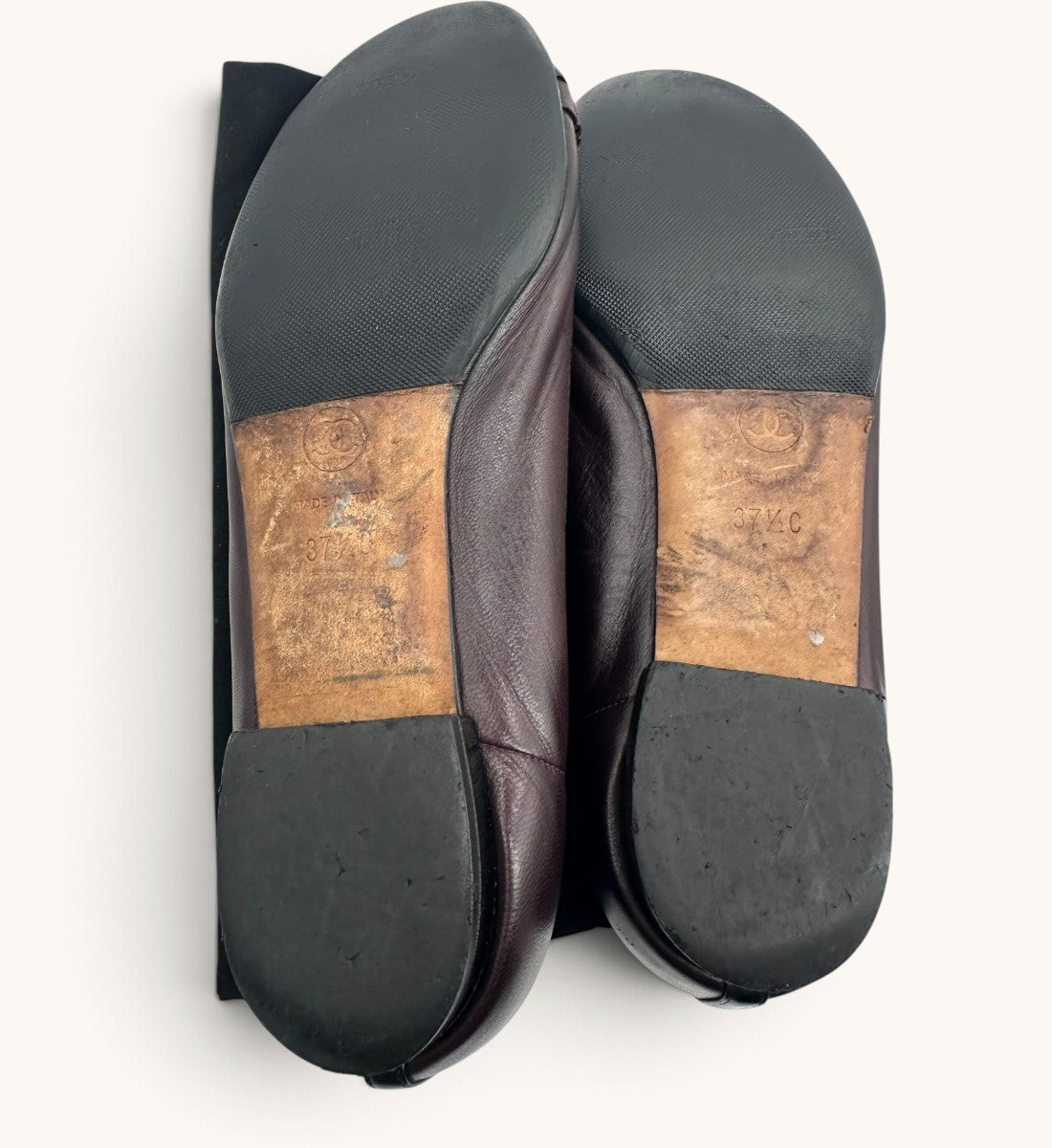 Patent Leather Cap-Toe Ruffle Ballet Flats