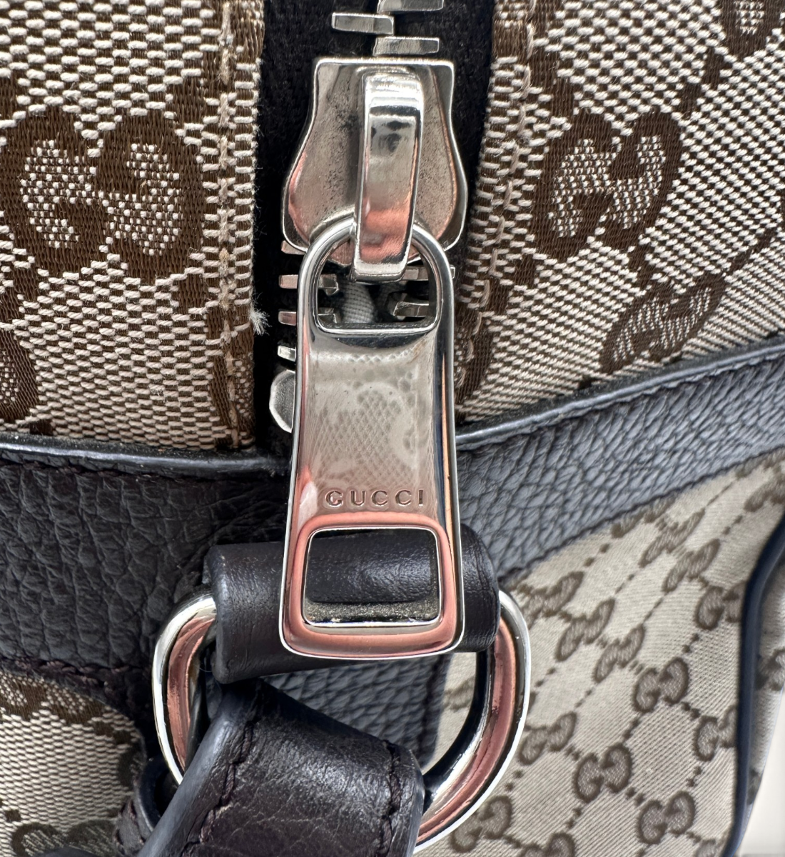 GG Canvas Boston Duffle Bag