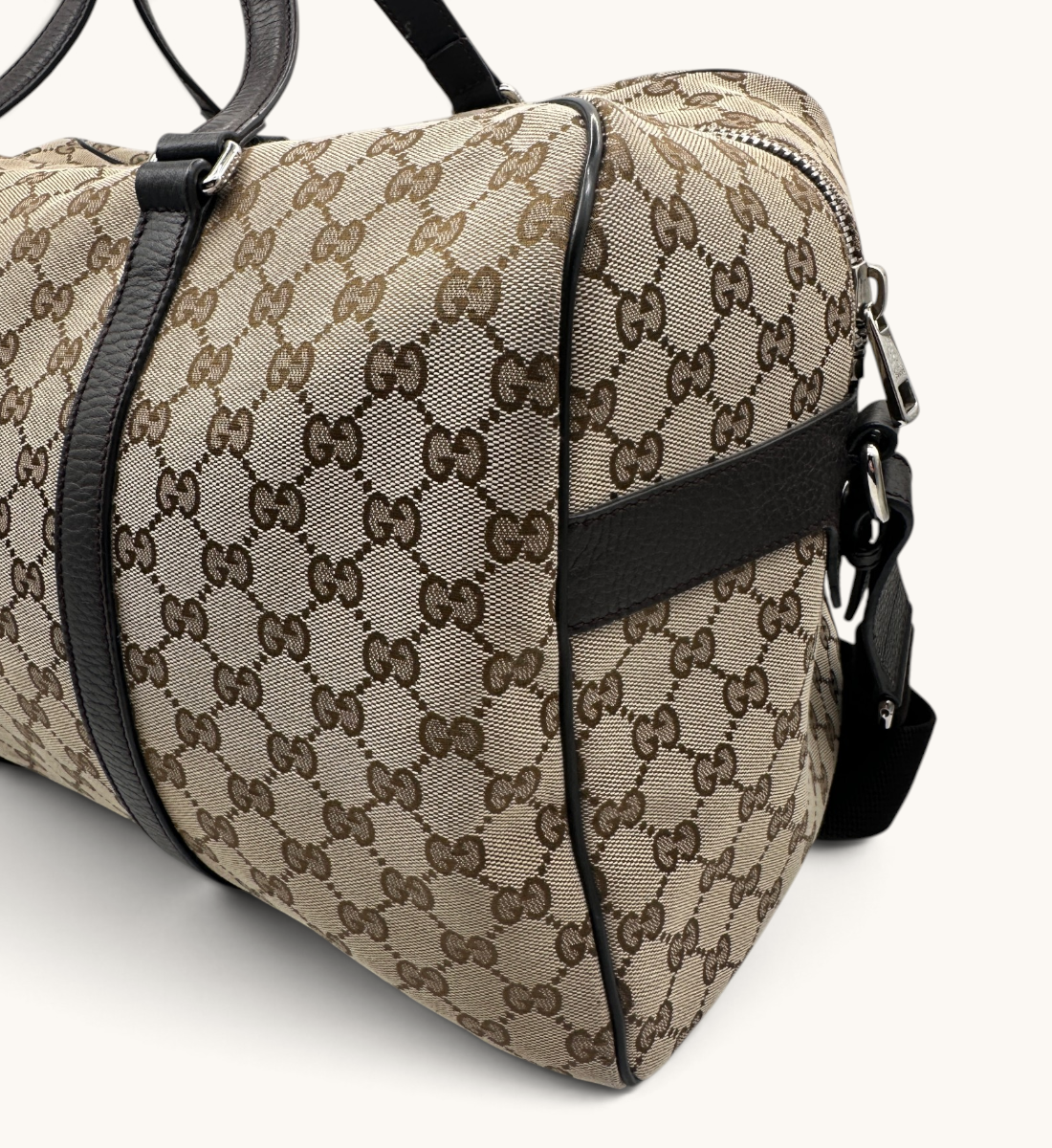 GG Canvas Boston Duffle Bag