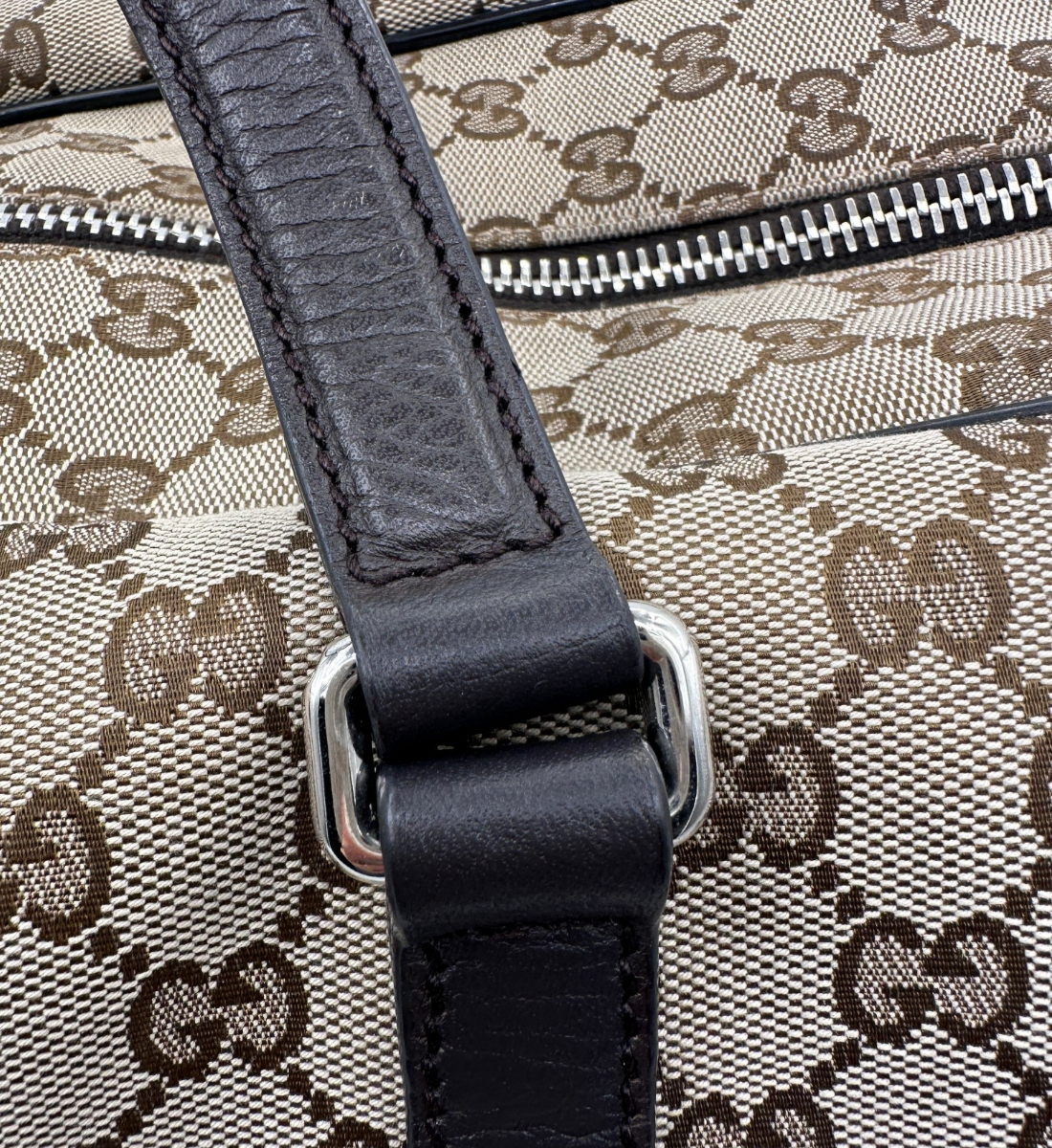 GG Canvas Boston Duffle Bag