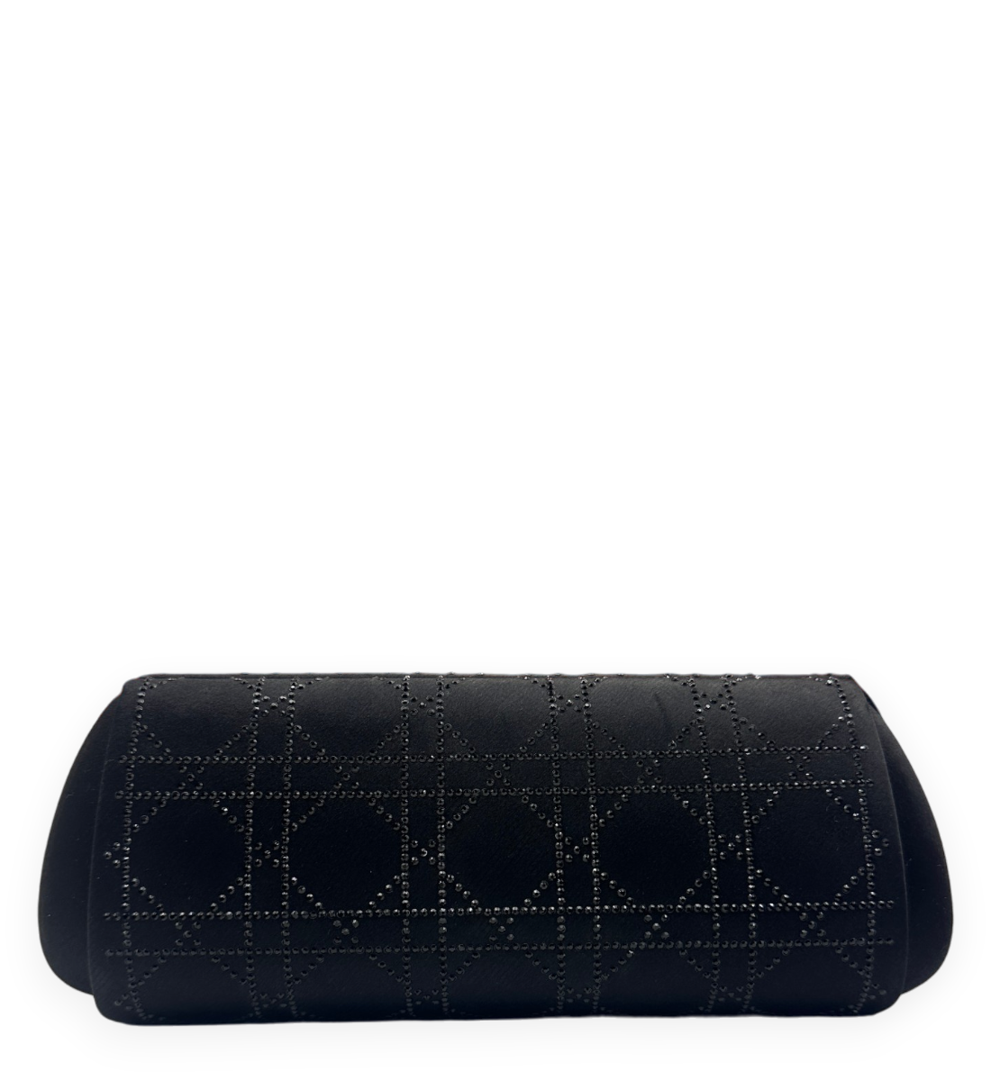 Cannage Satin Crystal Clutch