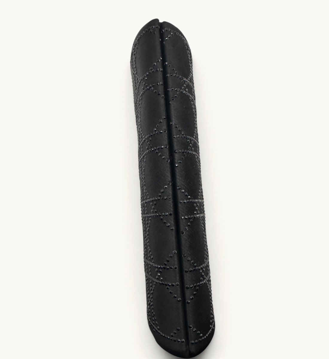 Cannage Satin Crystal Clutch