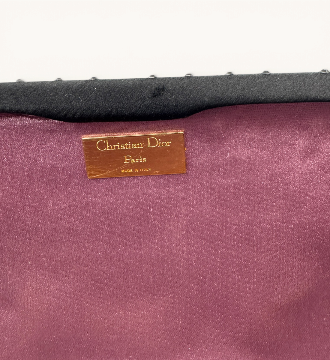 Cannage Satin Crystal Clutch