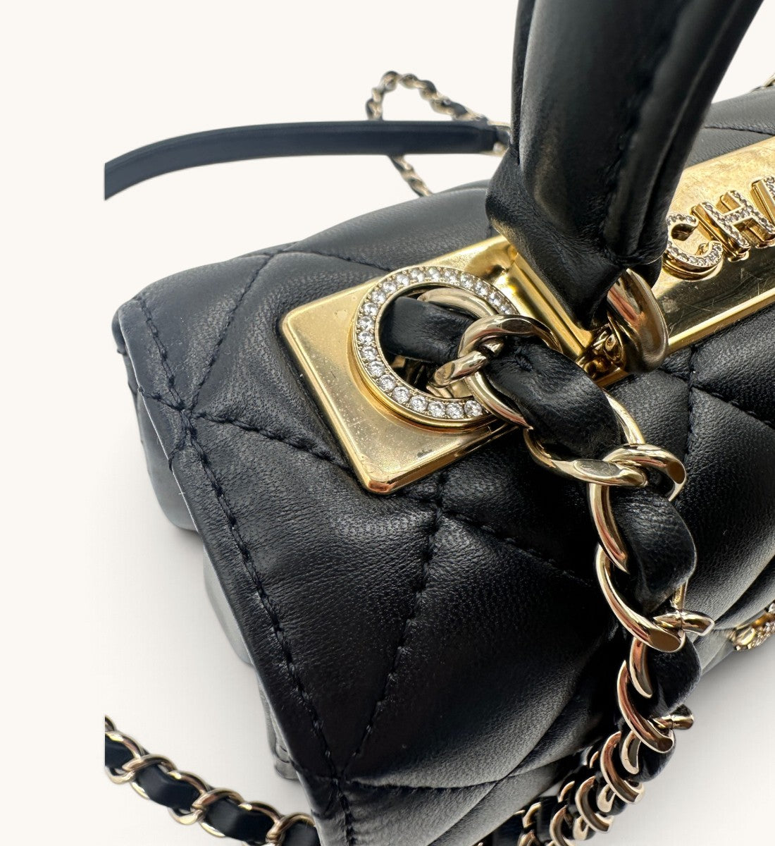 Mini Trendy CC Flap Bag with Rhinestones