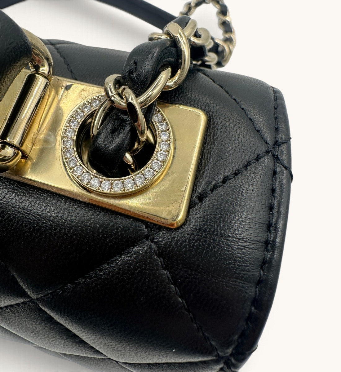 Mini Trendy CC Flap Bag with Rhinestones
