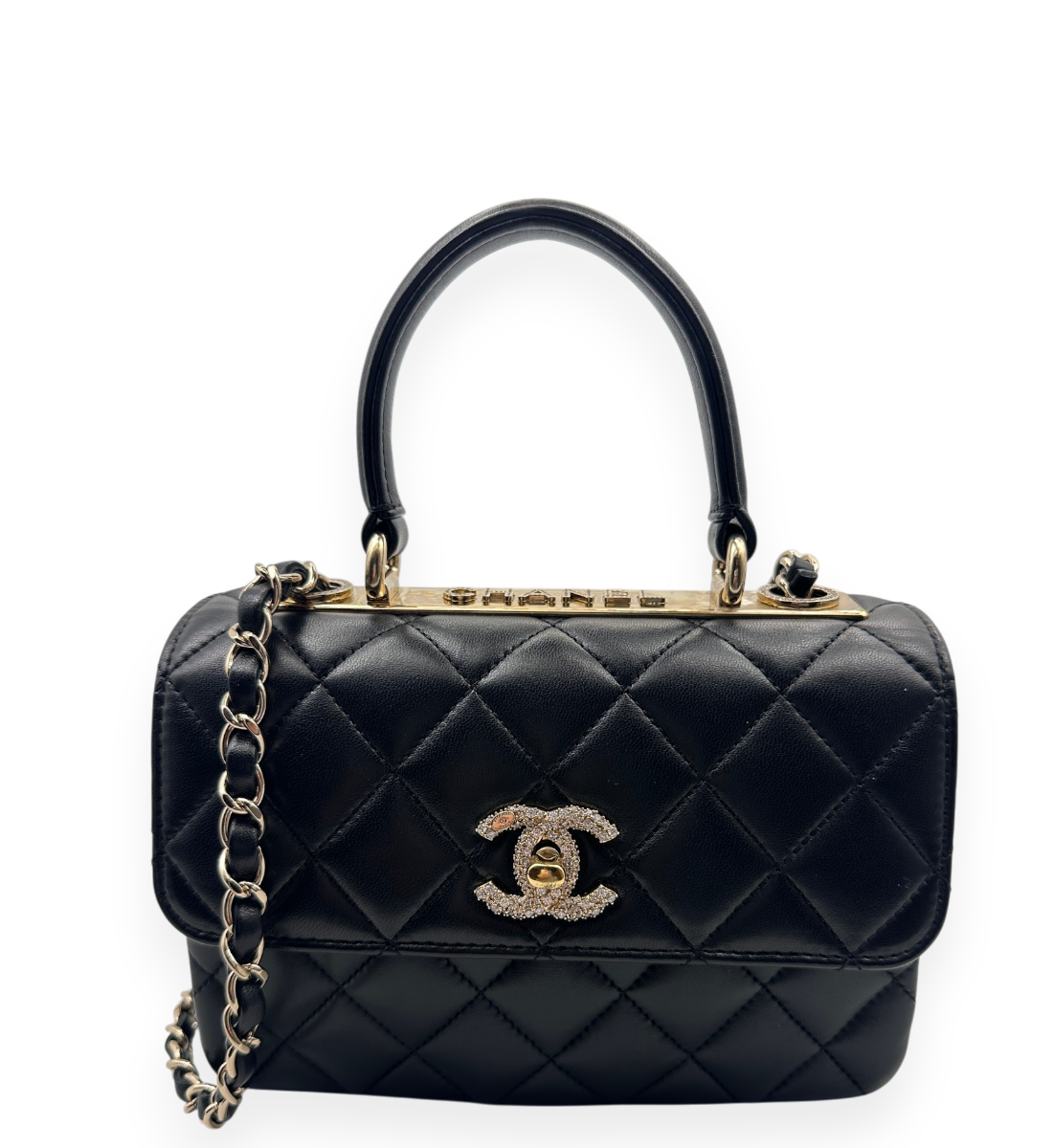 Mini Trendy CC Flap Bag with Rhinestones
