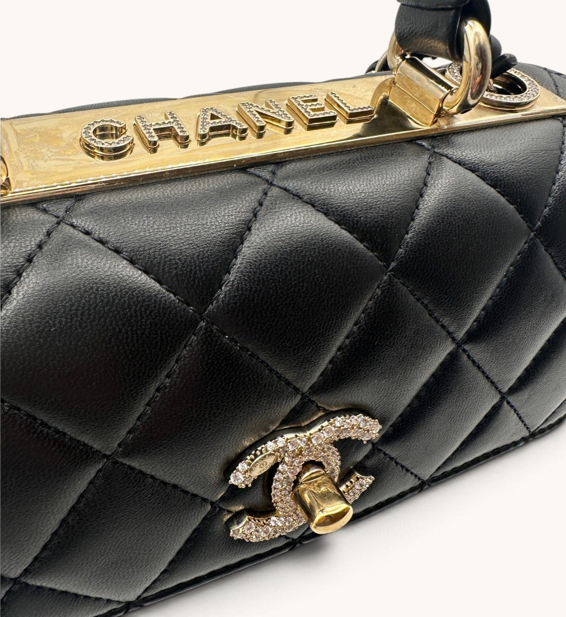 Mini Trendy CC Flap Bag with Rhinestones