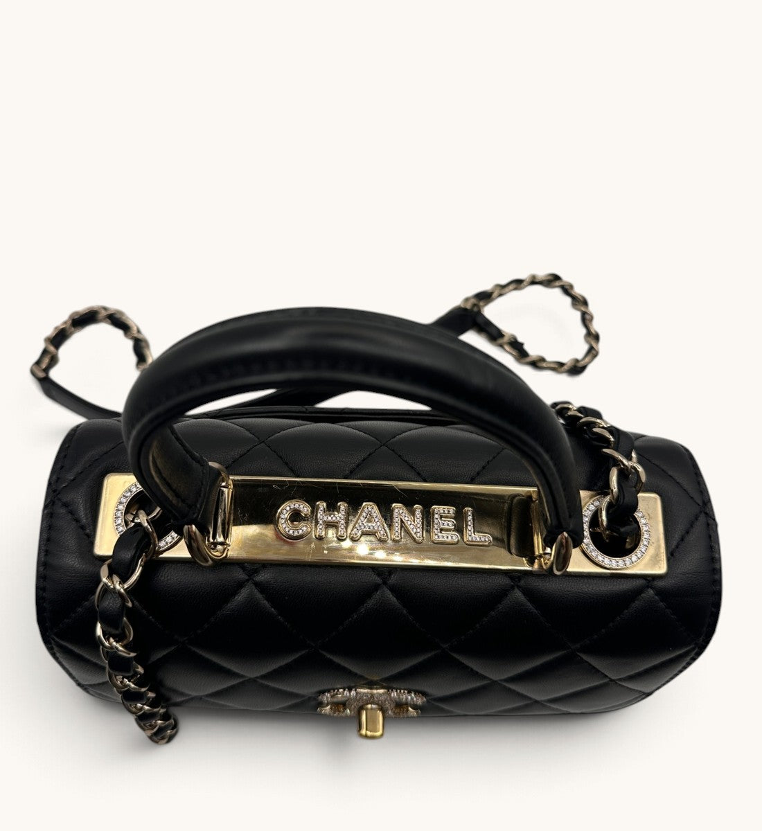 Mini Trendy CC Flap Bag with Rhinestones