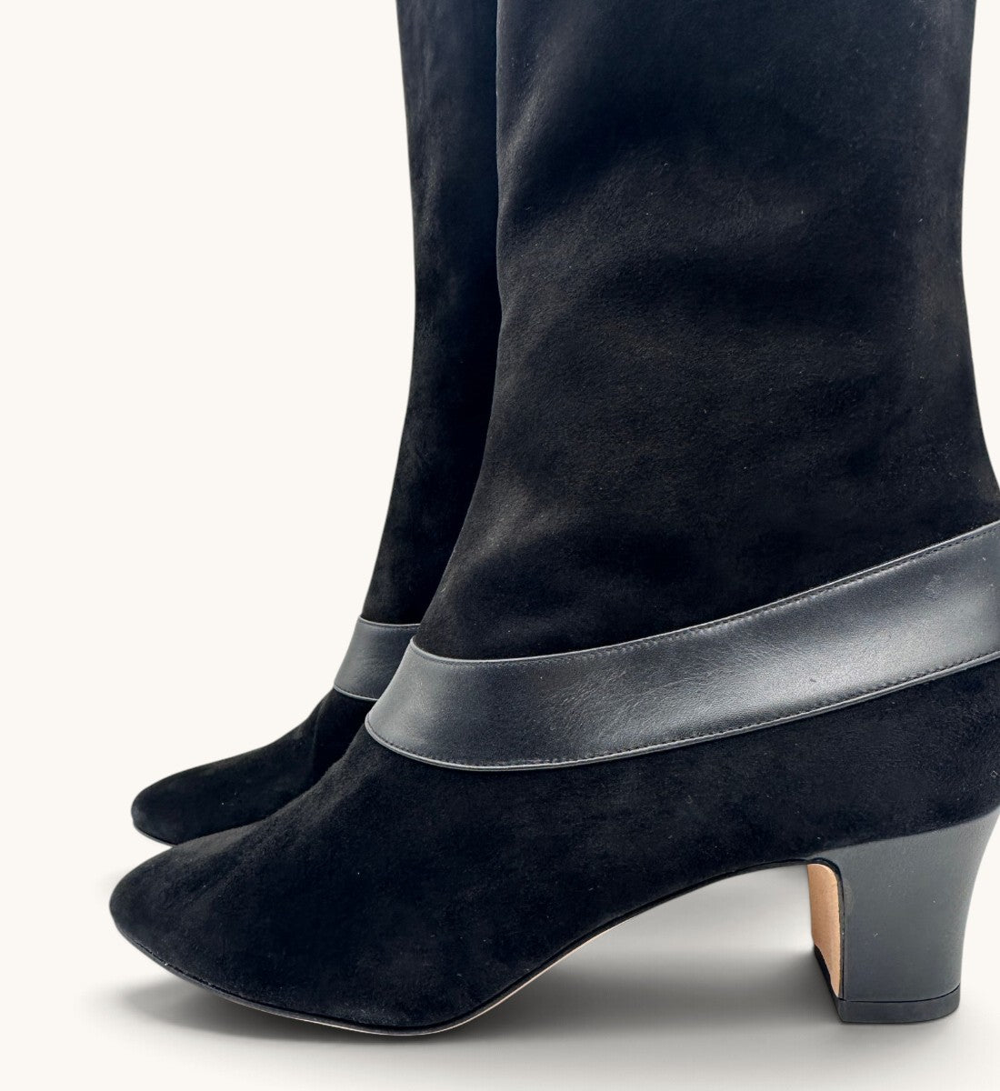 Suede Knee-High Boots
