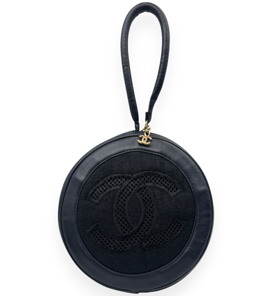 Vintage Round CC Logo Wristlet