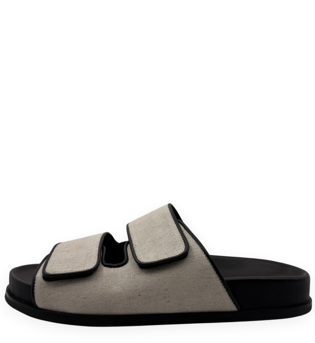 Linen Double Strap Sandals