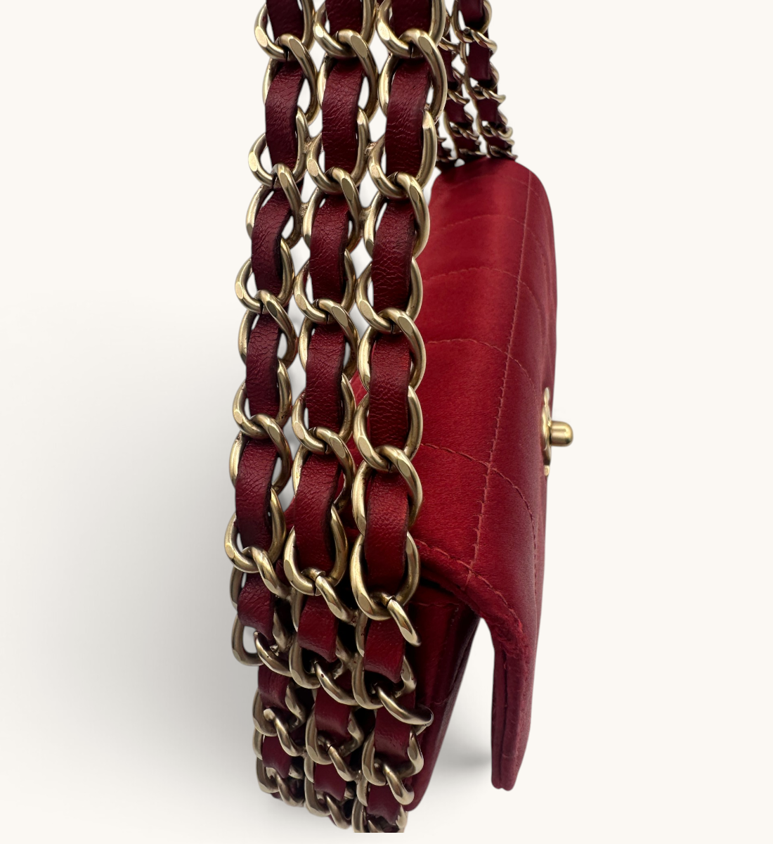 Mini Chocolate Bar Triple Chain Flap