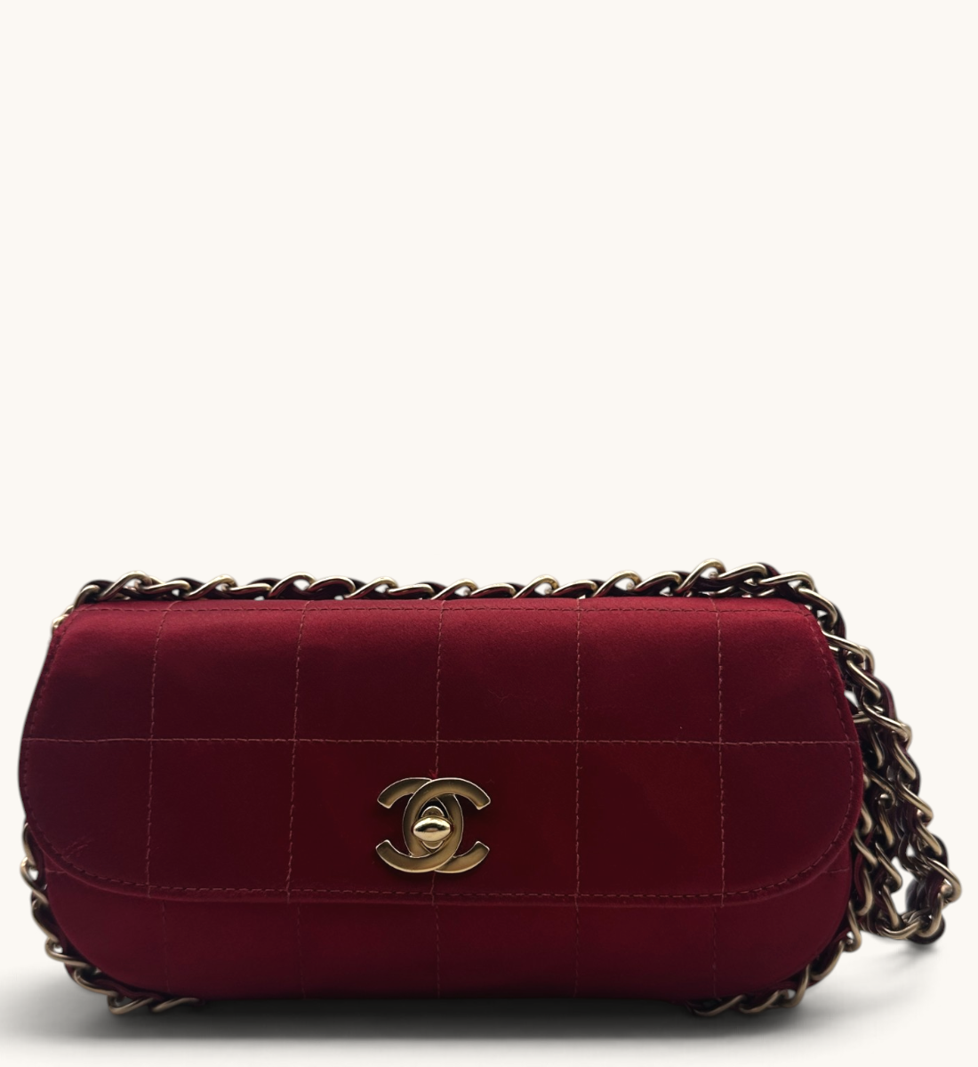 Mini Chocolate Bar Triple Chain Flap