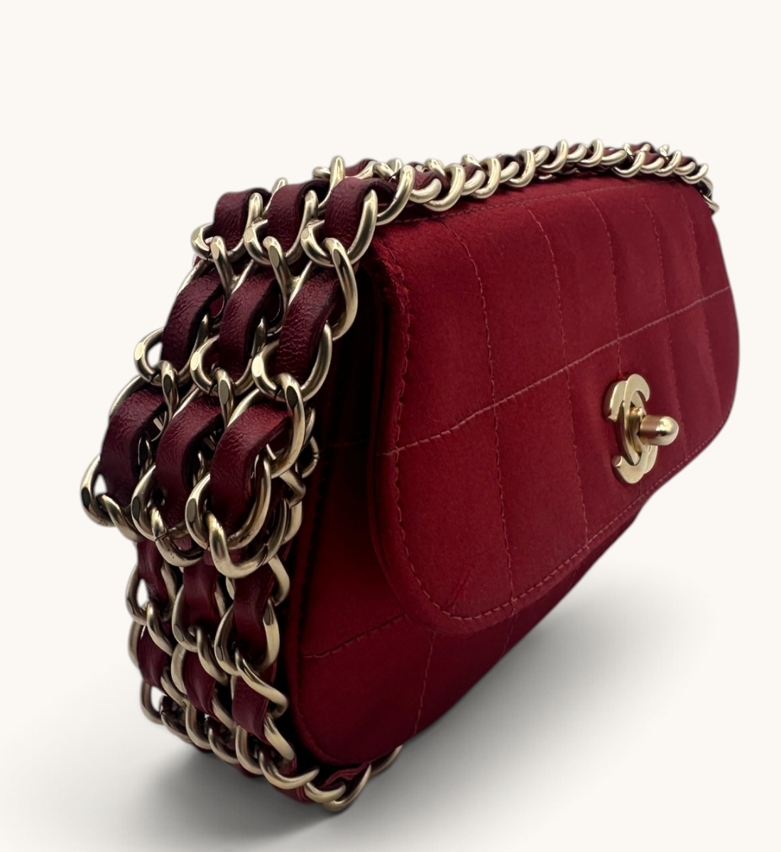 Mini Chocolate Bar Triple Chain Flap