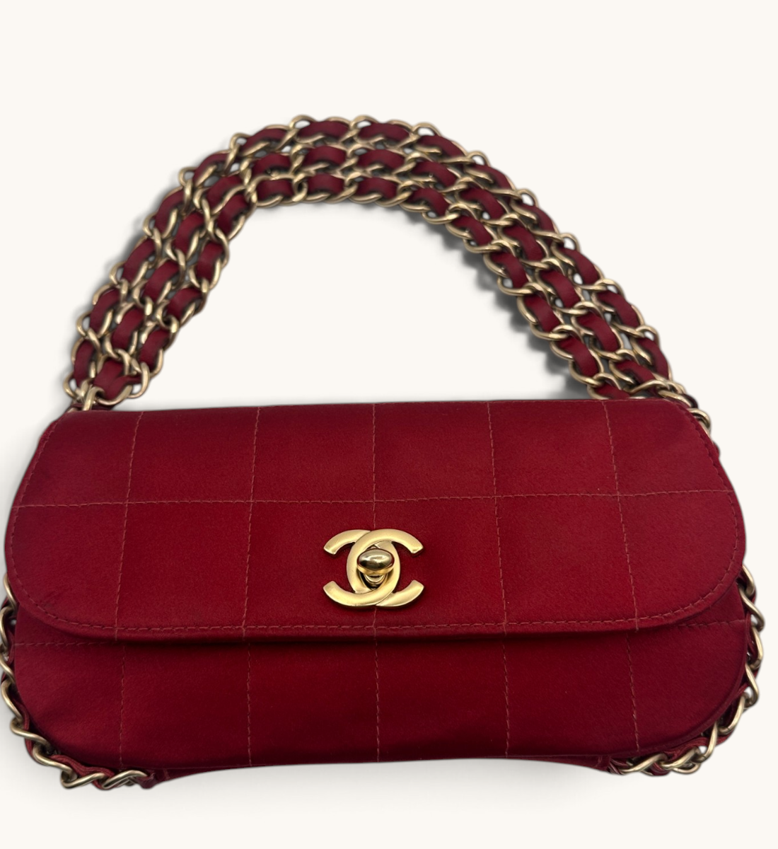 Mini Chocolate Bar Triple Chain Flap