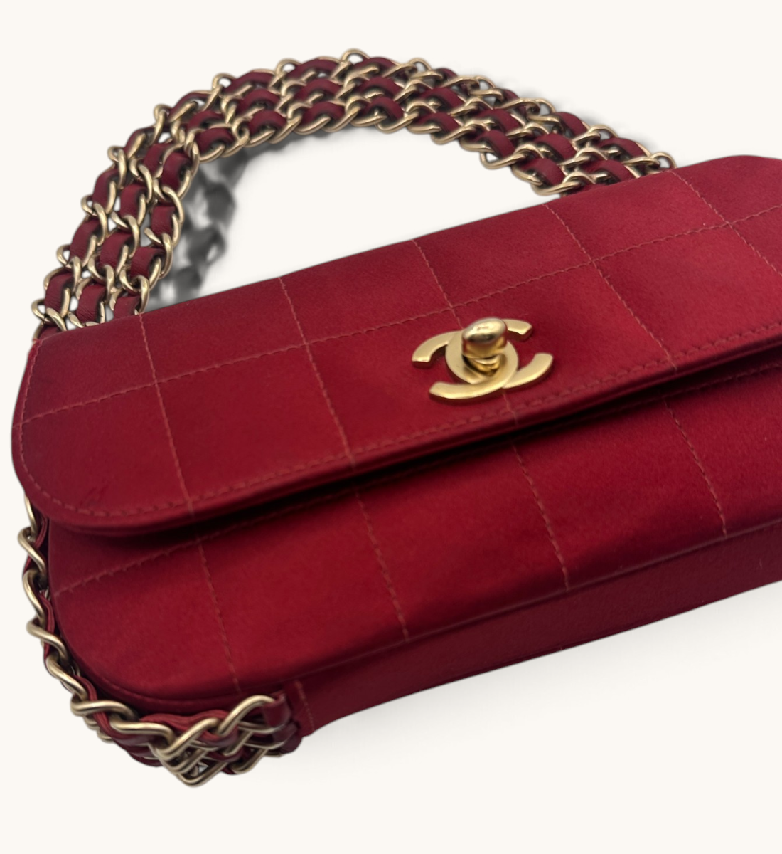 Mini Chocolate Bar Triple Chain Flap