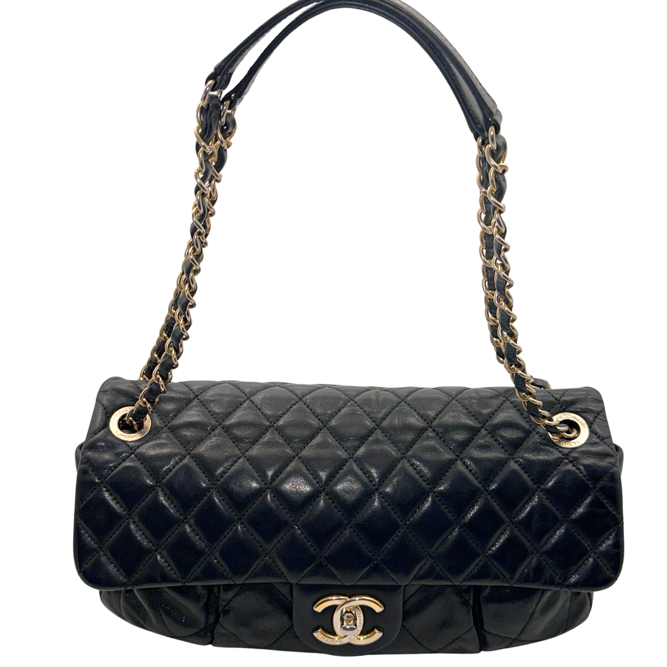 Iridiscent Large Classic Quilted Flap Bag