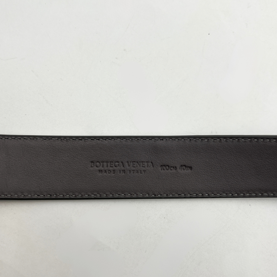 Bottega Veneta Intrecciato Stamp Suede diržas