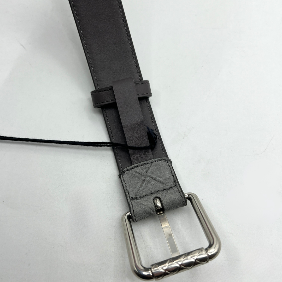 Bottega Veneta Intrecciato Stamp Suede diržas