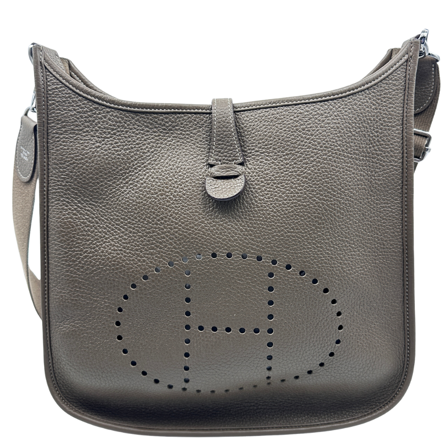 Hermès Evelyne 29 Taupe Leather Shoulder Bag