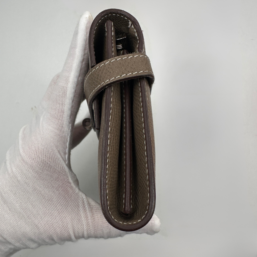 Kelly Long Wallet in Etoupe Epsom Leather