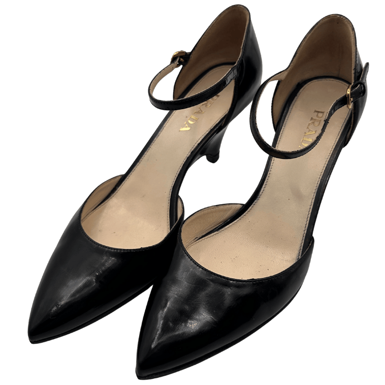 Patent Leather Cutout Accent D'Orsay Heels