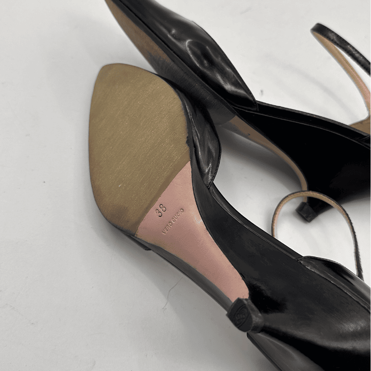 Patent Leather Cutout Accent D'Orsay Heels